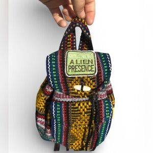 👽 Custom Mini Pinzon Woven Backpack - "Alien Presence Detected"